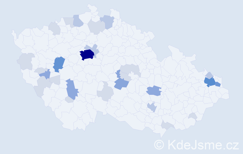 Příjmení: 'Toma', počet výskytů 75 v celé ČR