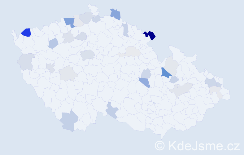 Příjmení: 'Baníková', počet výskytů 89 v celé ČR