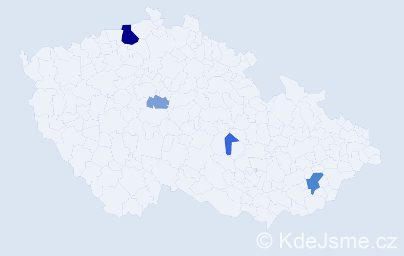 Příjmení: 'Klapálek', počet výskytů 16 v celé ČR