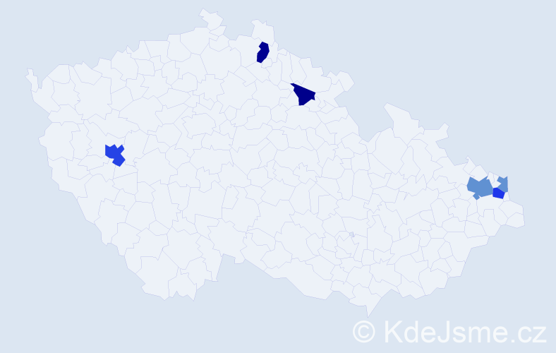 Příjmení: 'Bartmanová', počet výskytů 12 v celé ČR