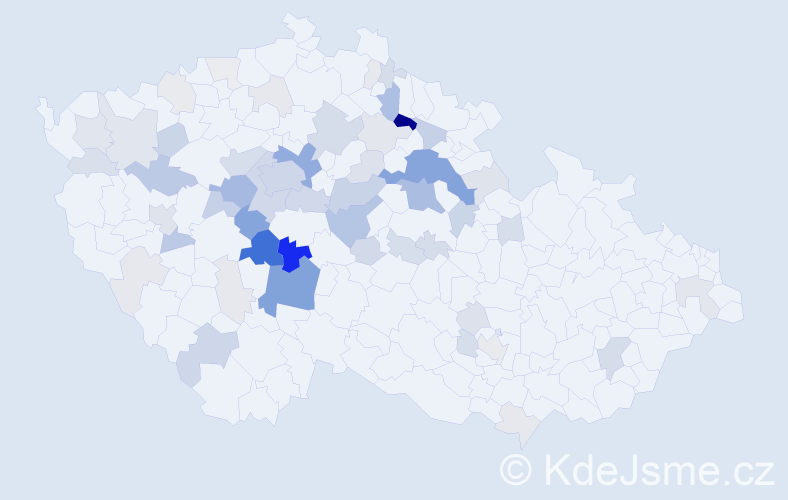 Příjmení: 'Včeláková', počet výskytů 219 v celé ČR
