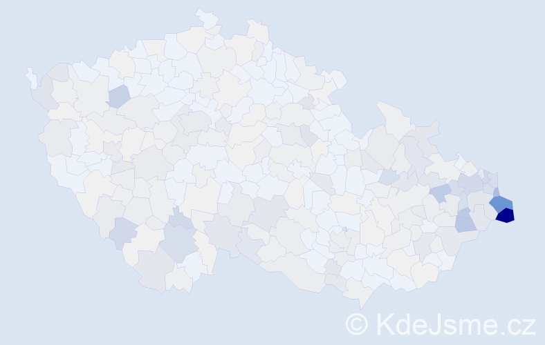 Příjmení: 'Kantorová', počet výskytů 1353 v celé ČR