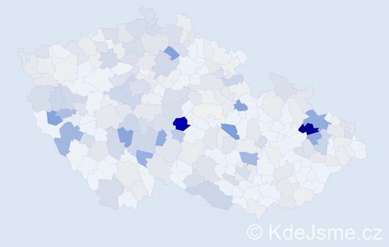 Příjmení: 'Cihlář', počet výskytů 1041 v celé ČR