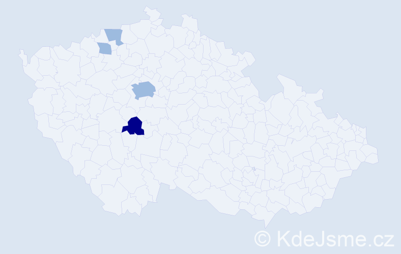 Příjmení: 'Dejmalík', počet výskytů 7 v celé ČR