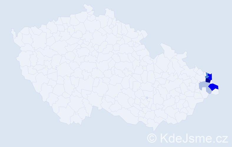 Příjmení: 'Gałuszka', počet výskytů 19 v celé ČR