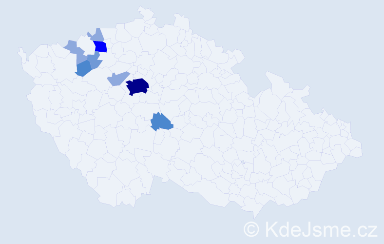 Příjmení: 'Steppanová', počet výskytů 21 v celé ČR