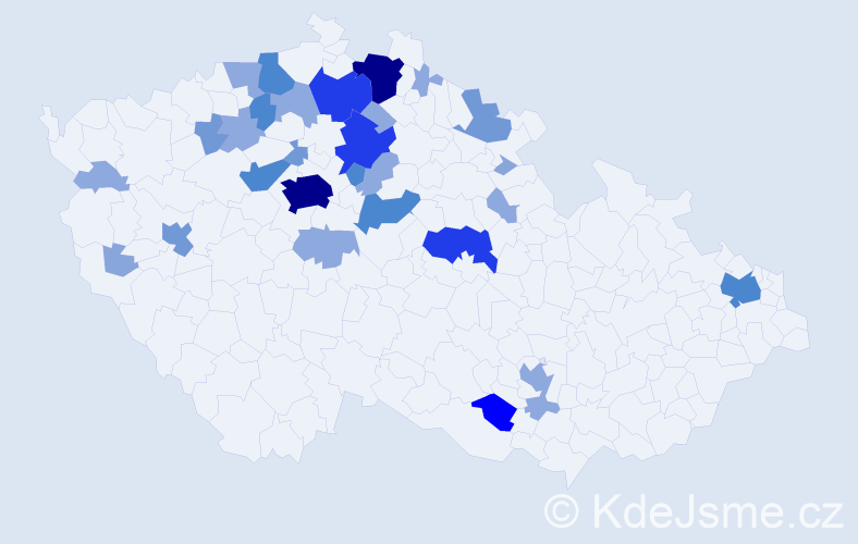Příjmení: 'Svatušková', počet výskytů 94 v celé ČR
