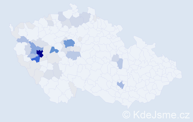 Příjmení: 'Albl', počet výskytů 185 v celé ČR