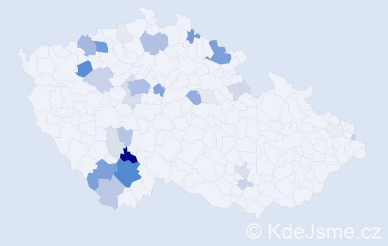 Příjmení: 'Dolejšková', počet výskytů 127 v celé ČR