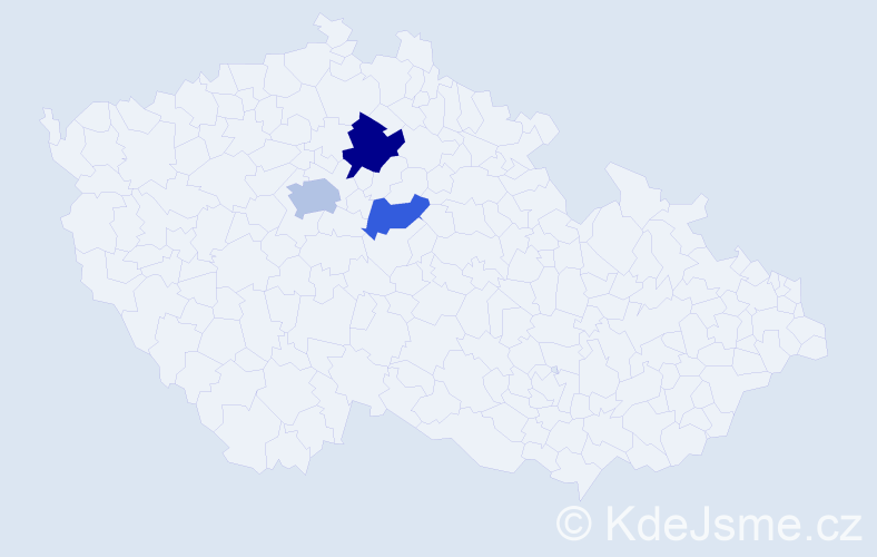 Příjmení: 'Kryvoš', počet výskytů 5 v celé ČR