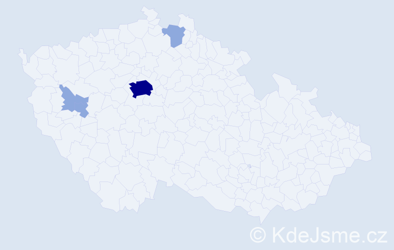Příjmení: 'Sedlmeier', počet výskytů 8 v celé ČR