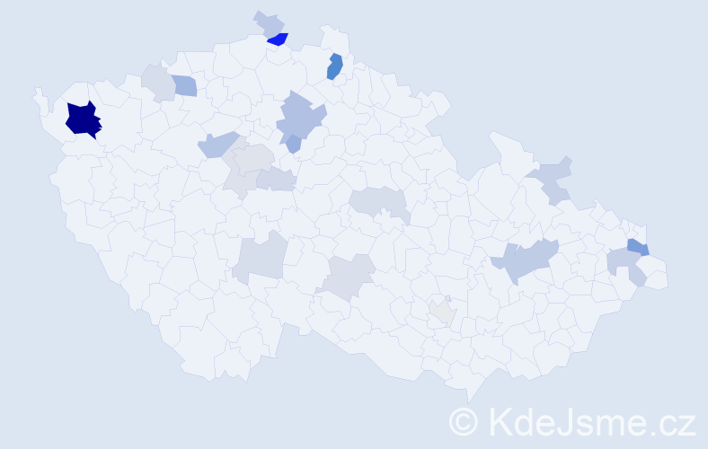 Příjmení: 'Hajdu', počet výskytů 69 v celé ČR