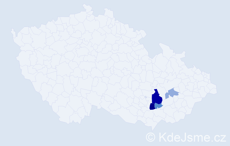 Příjmení: 'Zrotál', počet výskytů 13 v celé ČR