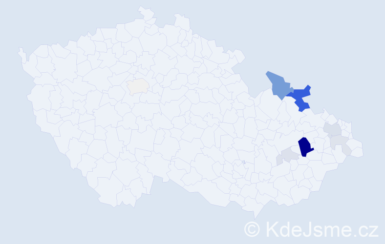 Příjmení: 'Perdula', počet výskytů 29 v celé ČR