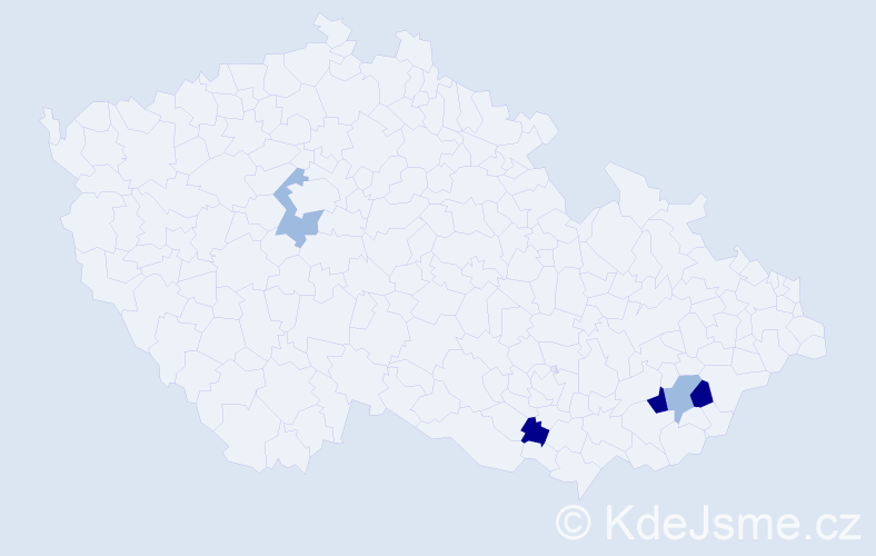 Příjmení: 'Matyák', počet výskytů 14 v celé ČR
