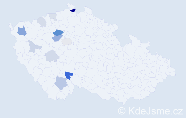 Příjmení: 'Mikulejská', počet výskytů 31 v celé ČR