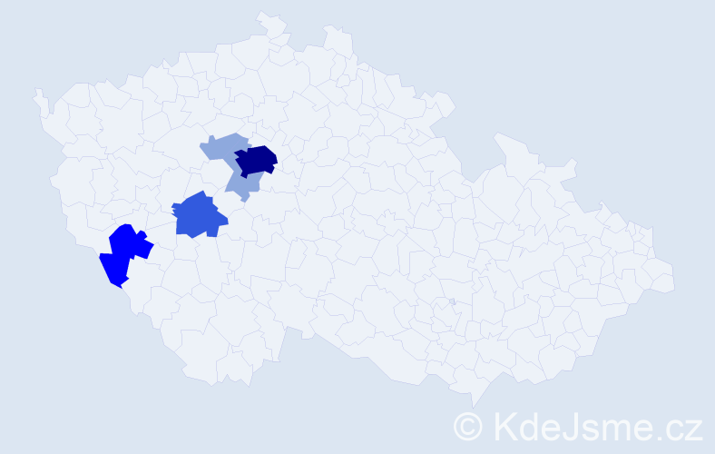 Příjmení: 'Paima', počet výskytů 14 v celé ČR