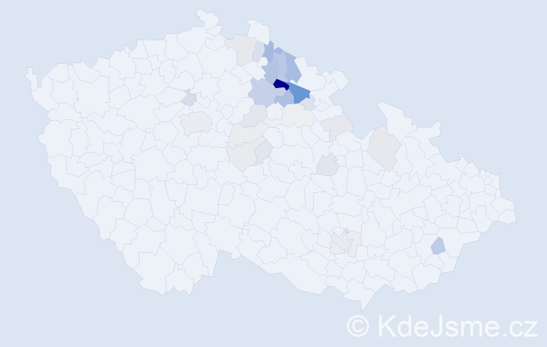 Příjmení: 'Medlík', počet výskytů 87 v celé ČR