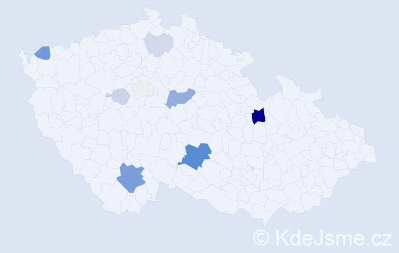Příjmení: 'Humler', počet výskytů 27 v celé ČR
