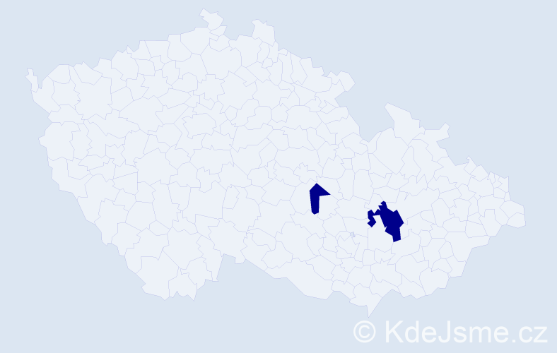 Příjmení: 'Dimec', počet výskytů 4 v celé ČR