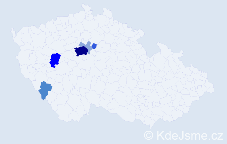 Příjmení: 'Kotršálová', počet výskytů 15 v celé ČR