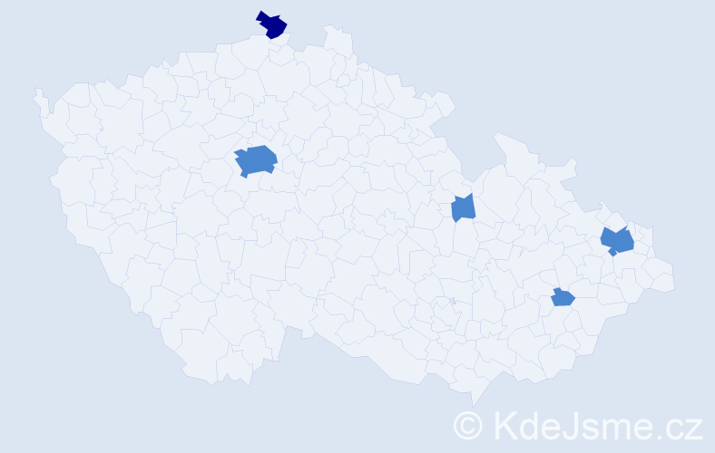 Příjmení: 'Kühnertová', počet výskytů 7 v celé ČR