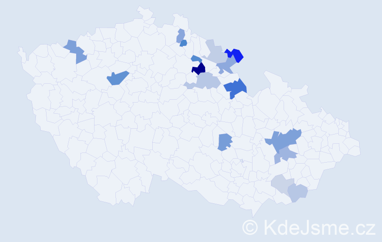 Příjmení: 'Teimer', počet výskytů 35 v celé ČR