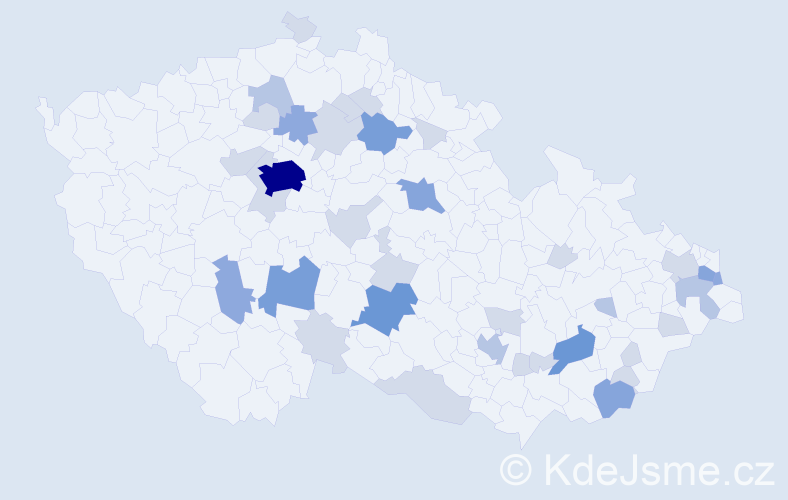 Příjmení: 'Letko', počet výskytů 88 v celé ČR