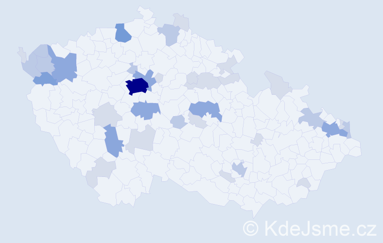 Příjmení: 'Bernáthová', počet výskytů 89 v celé ČR
