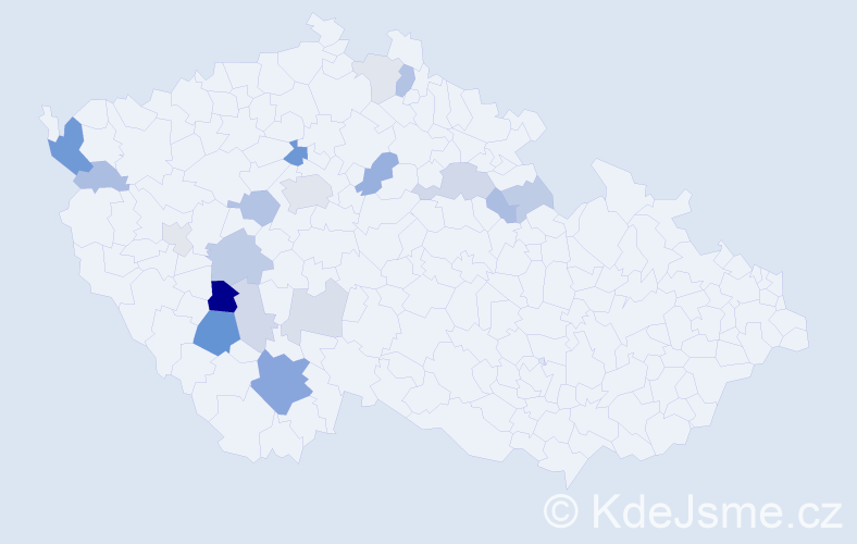 Příjmení: 'Mls', počet výskytů 47 v celé ČR