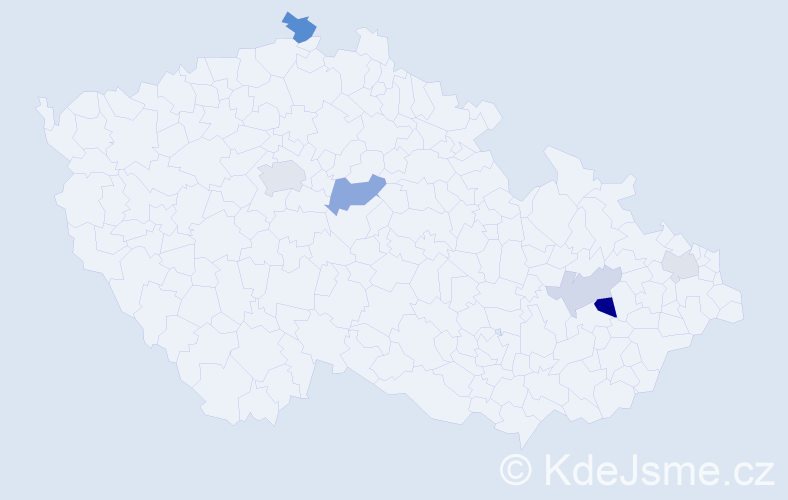 Příjmení: 'Kulifaj', počet výskytů 11 v celé ČR