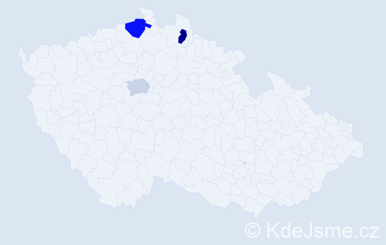Příjmení: 'Mace', počet výskytů 3 v celé ČR