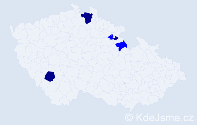 Příjmení: 'Gabara', počet výskytů 8 v celé ČR