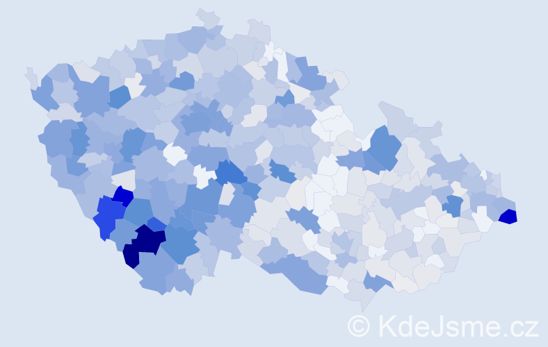 Příjmení: 'Turek', počet výskytů 3086 v celé ČR