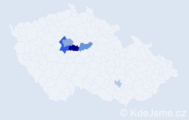 Příjmení: 'Sekrt', počet výskytů 11 v celé ČR