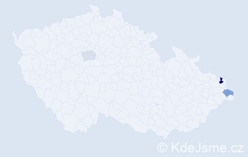 Příjmení: 'Czaplová', počet výskytů 6 v celé ČR