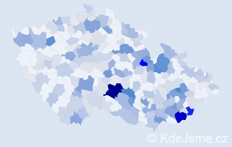 Příjmení: 'Matějíčková', počet výskytů 995 v celé ČR