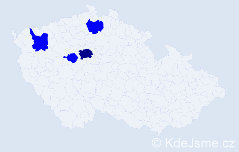 Příjmení: 'Knápová', počet výskytů 5 v celé ČR
