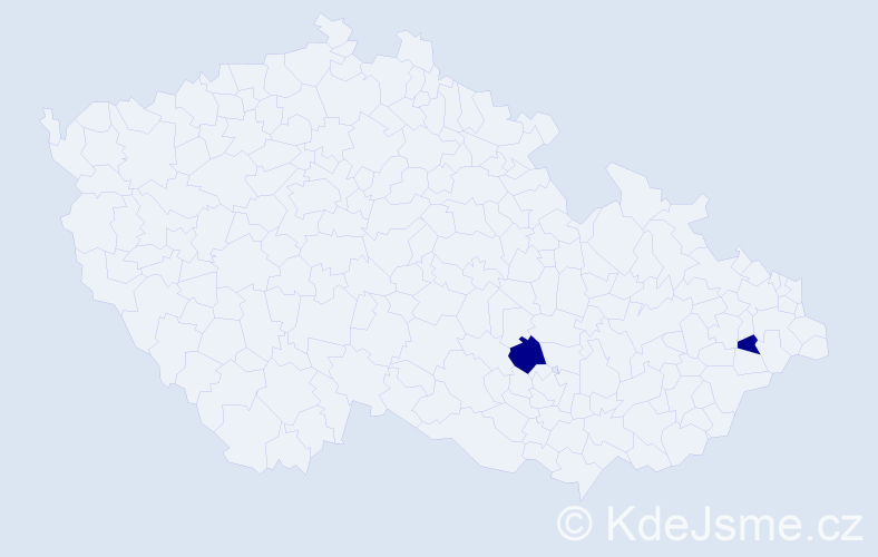 Příjmení: 'Gőrigová', počet výskytů 2 v celé ČR