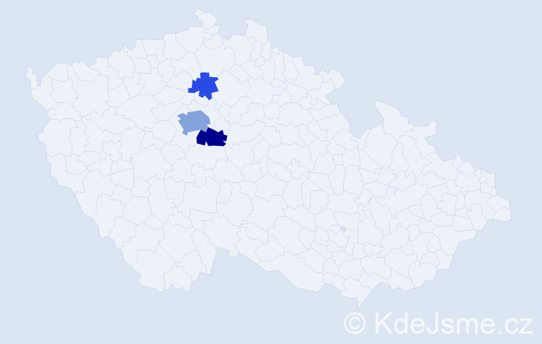 Příjmení: 'Šrepl', počet výskytů 9 v celé ČR