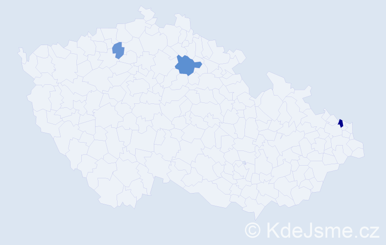 Příjmení: 'Dik', počet výskytů 6 v celé ČR