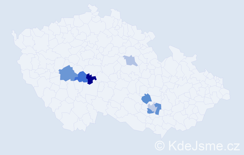 Příjmení: 'Medulánová', počet výskytů 10 v celé ČR