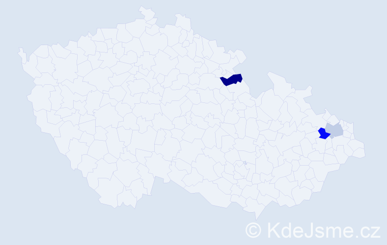 Příjmení: 'Bauko', počet výskytů 6 v celé ČR