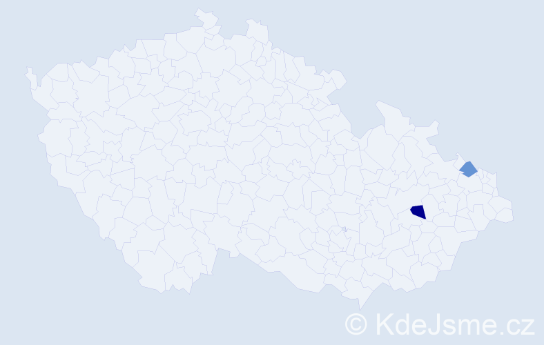 Příjmení: 'Ronczková', počet výskytů 2 v celé ČR
