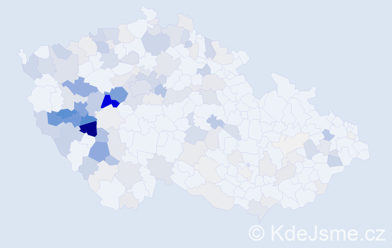 Příjmení: 'Vokáčová', počet výskytů 608 v celé ČR