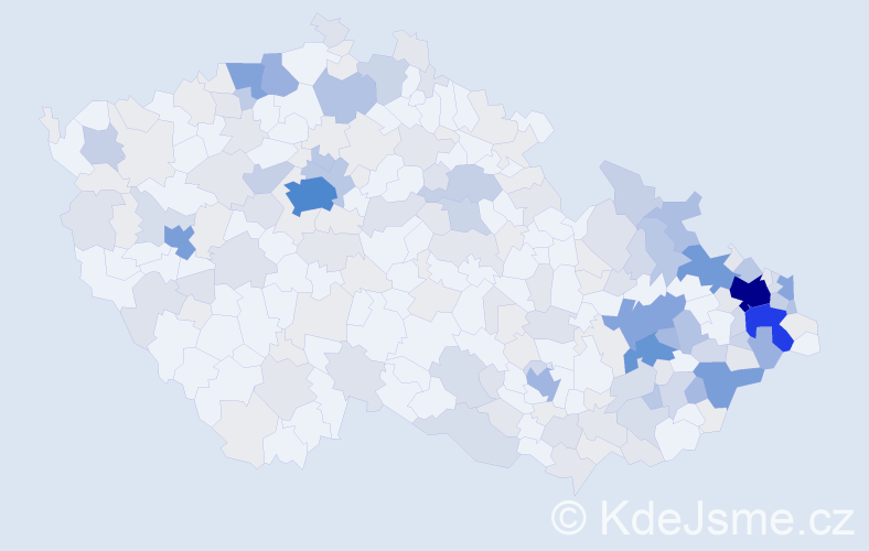 Příjmení: 'Baranová', počet výskytů 716 v celé ČR