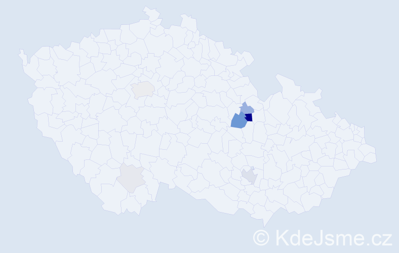 Příjmení: 'Uma', počet výskytů 22 v celé ČR