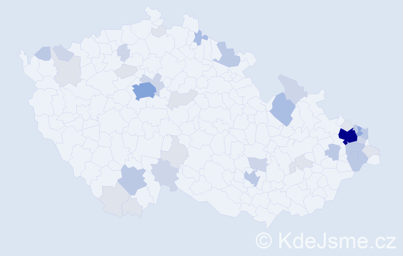 Příjmení: 'Florek', počet výskytů 99 v celé ČR