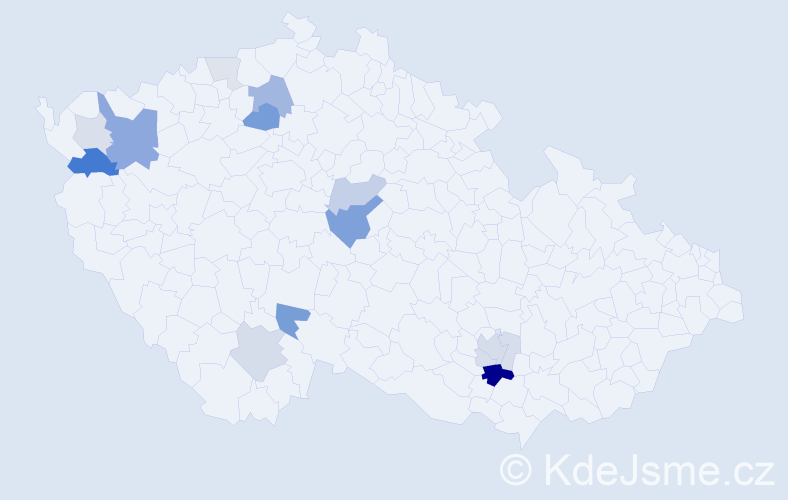 Příjmení: 'Gargula', počet výskytů 41 v celé ČR