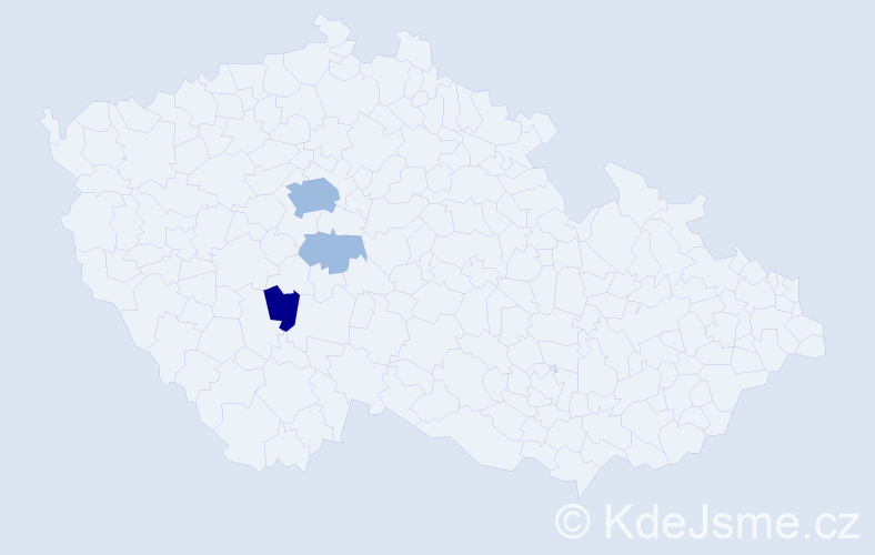 Příjmení: 'Hinton', počet výskytů 6 v celé ČR